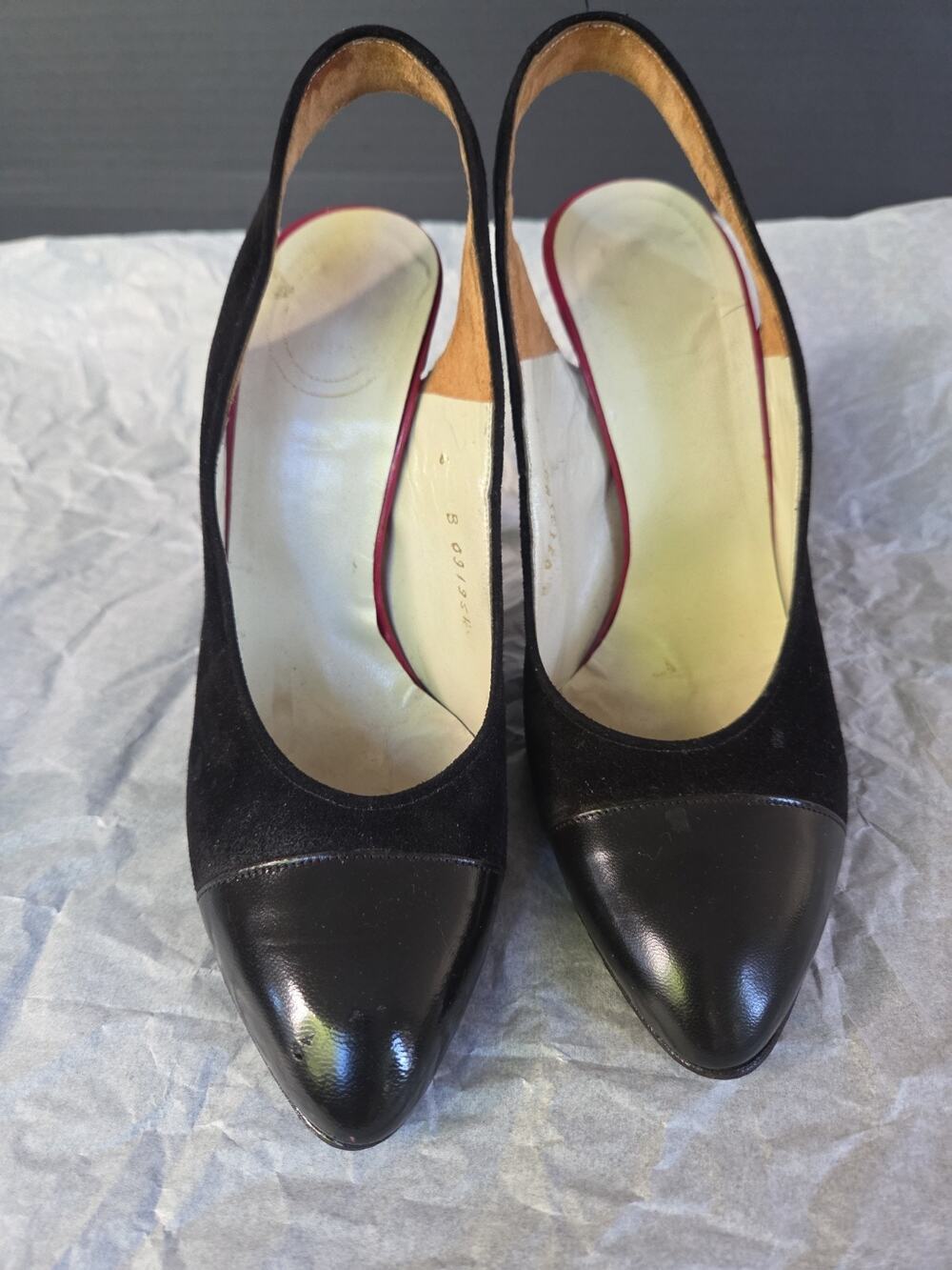 Dior Vintage Shoes Women’s Black Leather/ Suede Heels Size 6.